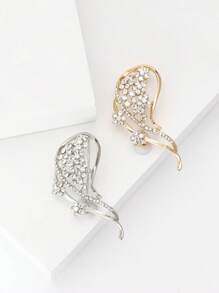 女士时尚水钻花朵胸针 植物胸针 礼服套装别针配饰 派对宴会礼物 - Flower - 查看 2