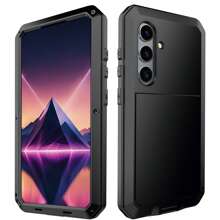 Ốp lưng điện thoại kim loại chống rơi cho dòng Galaxy S25 của ngành công nghiệp quân sự, Vỏ cứng silicon chống sốc toàn diện, Thời trang & Cá nhân hóa cho S25Ultra - màu đen - Xem 5
