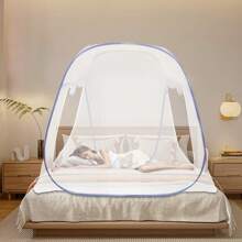 CNCEST Zanzariera pieghevole portatile CNCEST, 200 x 180 x 145 cm, zanzariera da viaggio a baldacchino con borsa portaoggetti, tende a baldacchino a doppia porta per camera da letto, campeggio all'aperto