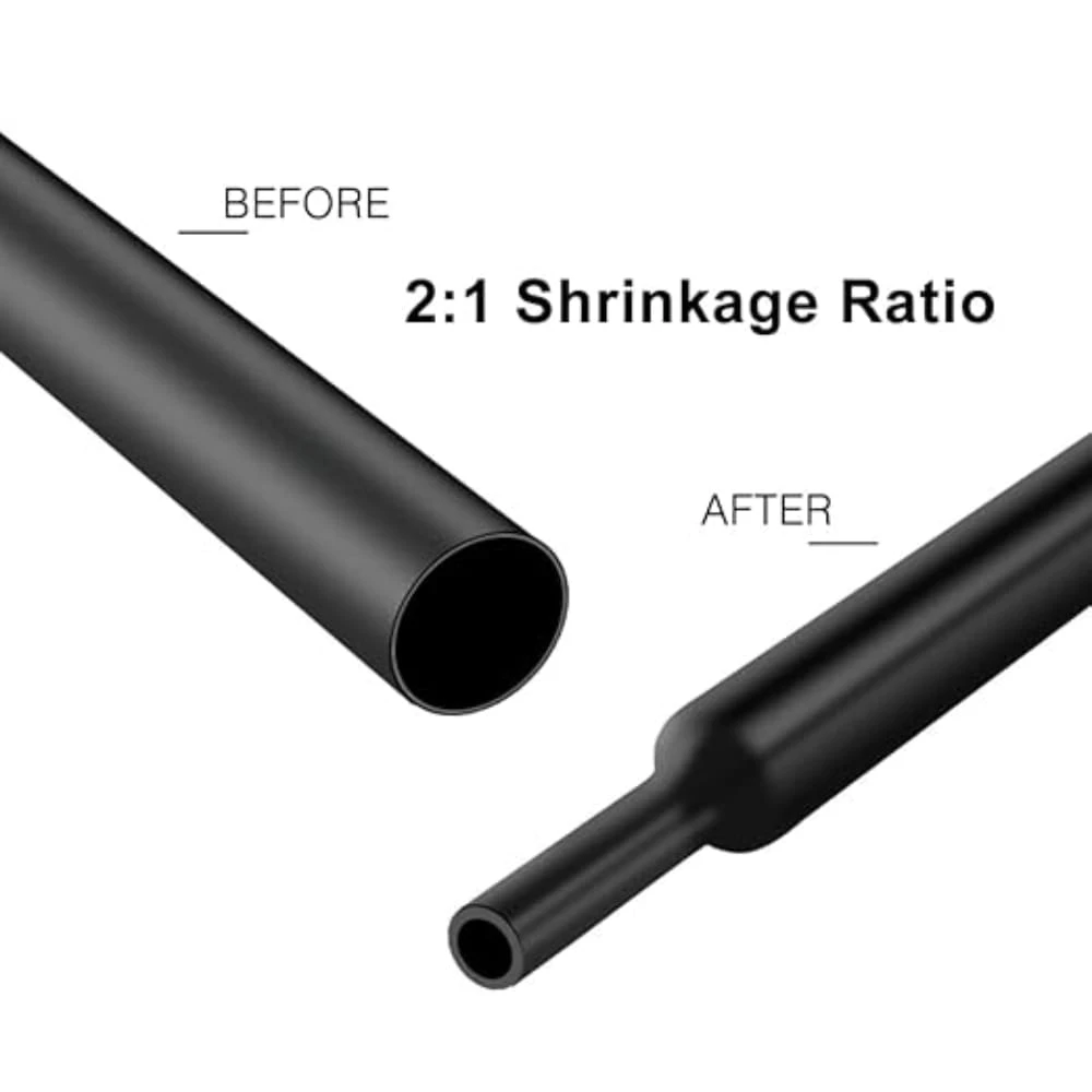 10 tubes 7x120mm heat shrinkable black hdpe plastic welding electrode