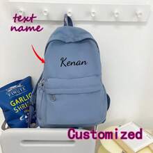 Customized Name Backpack | Nylon Backpack With Personalized Heat Transfer Printing | Lightweight Boys' And Girls' Back To School Bag - Multicolor - View 10
