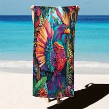 1 Piece Extra Large Beach Towel - Quick Drying, Soft, Lightweight, Sand-Free, Microfiber Material, Cute Bird Design, Ideal Gift For Women And Adults, Suitable For Pool, Travel And Swimming Summer, Holiday