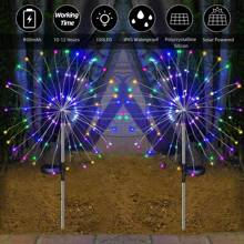 2-4X Solar Firework Lights 120/150 LED Sparkle Pathway Lawn Decor Outdoor Garden