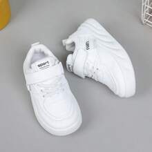 Kids' White Sneakers, New Spring/Autumn Boys/Girls Casual Soft Sole Wear-Resistant Athletic Shoes