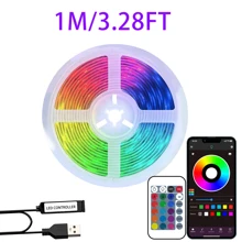 Smart LED Bedroom Strip Lights, 3.28-98.43ft RGB Color Changing Mood Light, APP + 24-Key Remote Control, Can Change Brightness And Flashing Mode, Suitable For Living Room, Bedroom, Bar, Wedding, New Year And Valentine's Day Party Decor