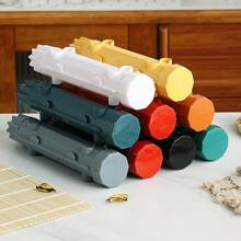 Convenient 2pcs/Set Plastic Sushi - Striped Sushi Rice Ball Making Set - Suitable Breakfast, Lunch, Dinner, Office Workers, Students' Lunch, Party Food Preparation - 黑色 - 查看 6