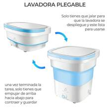 Mini Lavadora Portátil Plegable 24L - Multicolor - Ver 6