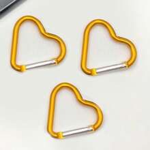 心形登山扣，铝制弹簧钩夹钥匙扣，钓鱼用自动锁定钥匙扣夹，心形铝制弹簧钩夹钥匙扣，徒步旅行、旅行、居家、跑步、冒险和露营登山扣 - 彩色 - 查看 13