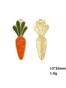 4 件套复活节兔子彩蛋合金滴油配件手工制作 DIY 手链吊坠钥匙扣手机吊坠生日礼物送朋友 - 彩色 - 查看 2