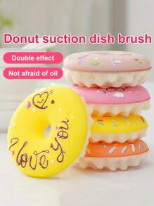 3D Honeycomb Dishwashing Sponge Set - Polyurethane Double-Sided Scouring Pads For Kitchen Cleaning With Suction Cup - 1 Set