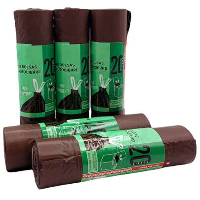 Well Home 100 sacos de lixo com fechamento automático, com capacidade para 20 litros cada. Frete grátis 24/72h.