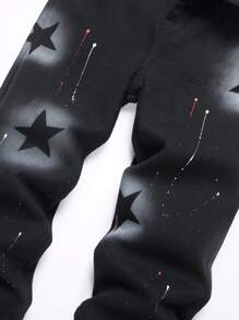 Teenage Boys' Stretchy Multi-Pocket Denim Jeans - Black - View 3