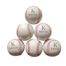 Custom 1/2/3pcs Personalized Name Baseball, PU Material, Size 9 Soft Training Ball, Special Gift For Boyfriend, Husband, Son, Dad, Groom, Birthday, Wedding, Christmas Or Groomsmen Graduation