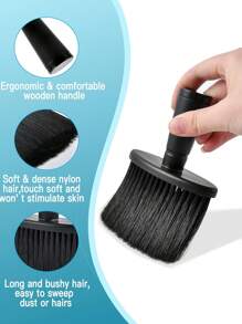 1pc Neck Duster Brush - Soft Bristle Cleaning Brush For Grooming Neck And Ears, Desktop Duster - Multicolor - View 3