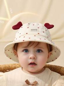 Infant Sun Hat, Cute Fisherman Bucket Hat For Baby Girls And Boys, Sun Ion Cap Suitable For 3-15 Months, Spring/Autumn Season - 1PC - View 4