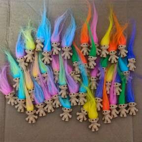 5/10/20/30pcs Mini Troll Dolls, Retro Lucky Troll Miniature Movable Figurines, Colorful Cute Guys Series, School Projects, Arts & Crafts, Party Favors, Christmas Gifts, Random Colors