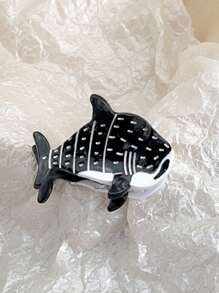 1 件新款醋酸纤维海洋系列小众动物鲸鱼发爪，创意迷你侧发夹配饰 - 彩色 - 查看 9