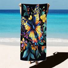 1 Piece Extra Large Beach Towel - Quick Drying, Soft, Lightweight, Sand-Free, Microfiber Material, Cute Bird Design, Ideal Gift For Women And Adults, Suitable For Pool, Travel And Swimming Summer, Holiday