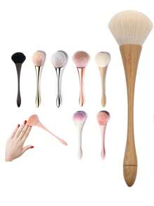 Nail Cleaning & Dusting Brush, Suitable For Manicure & Beauty, Long Handle Brush, Can Be Used For Blush Powder, Gel Nail Care, Etc. - Multicolor - View 2