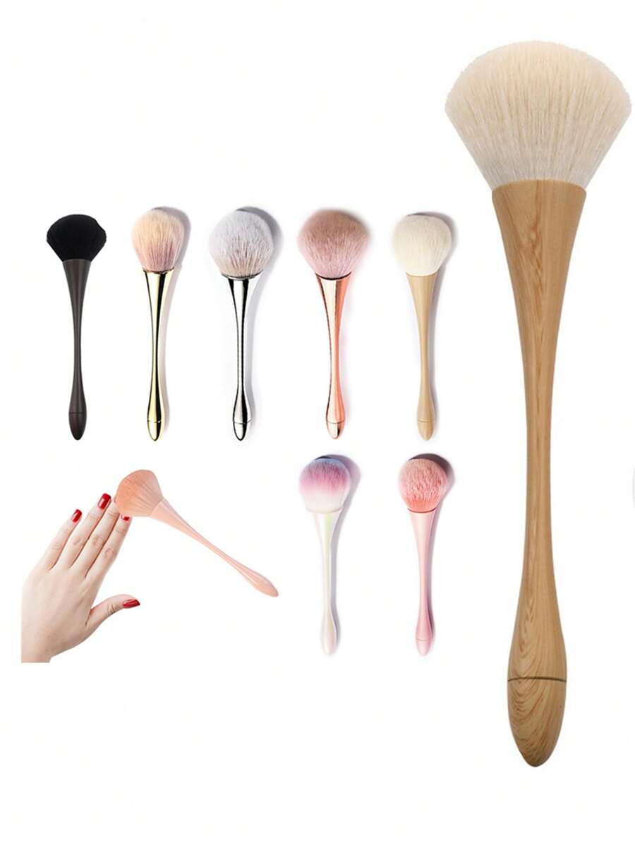 Nail Cleaning & Dusting Brush, Suitable For Manicure & Beauty, Long Handle Brush, Can Be Used For Blush Powder, Gel Nail Care, Etc.