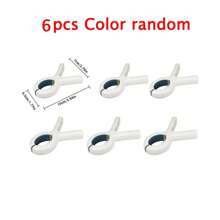 6pcs Large Size Damage-Free Clothes Pins, Multi-Purpose Windproof Clips, Non-Slip Bedding Clips