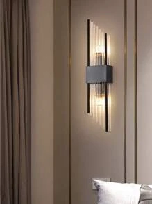 1/2pcs Modern Gold/Black Crystal Indoor Wall Lamp, Stainless Steel Body, G9 Light Source, Suitable For Living Room, Bedroom, Bedside, Home Decoration, LED Outdoor Wall Lamps