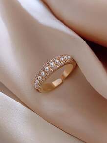 1PC Small Fresh Double Ring Women's Simple Personality Flower Ring Women's Open Ring Jewelry Elegant Halloween