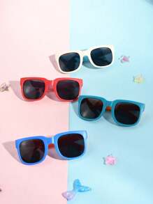 6 件/5 件/4 件/3 件/1 件儿童休闲风格拼色折叠时尚眼镜，男孩和女孩的时尚眼镜，适合日常佩戴，是送礼的理想选择