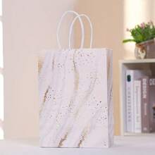 10/20Pcs Kraft Paper Gift Packaging Bag, Party Favor Bags With Handles, Goodie Bags For Birthday, Graduations, Wedding, Party