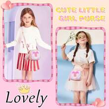 Heart Purse Little Girl Purse Birthday Gifts,Cute Leather Toddler Purse Small Crossbody Bag With Tassel,Personalized Initial Letter Bag Novelty Wallets For 2-10 Year Old Girl,Children's Gifts Birthday Gifts,Pu Leather New Design Sweet Bag,Perfect For Daily & Party (Pink, Letter A~Z) School Bag - Multicolor - View 8