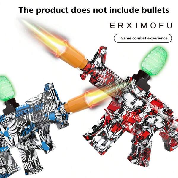 Automatic Gel Ball Blaster, High-Speed Self-Propelled Ball Launcher, Handheld High-Speed Electric Water Balloon Exploding Glow-In-The-Dark Toy - Graffiti Colorful Appearance, Endless Fun After Charging - Suitable For Christmas, Halloween, Thanksgiving, Outdoor Play, Birthday Gifts {Product Does Not Include Water Beads}