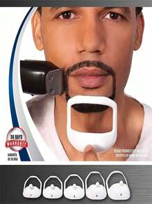 5pcs Mustache Styling Templates, 5-Piece Beard Shaping Template, Beard Guide