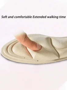 After 1 Pair Of High Heel Insole Female Soft Sole Stick Insole Can Be Cut - Beige - View 2