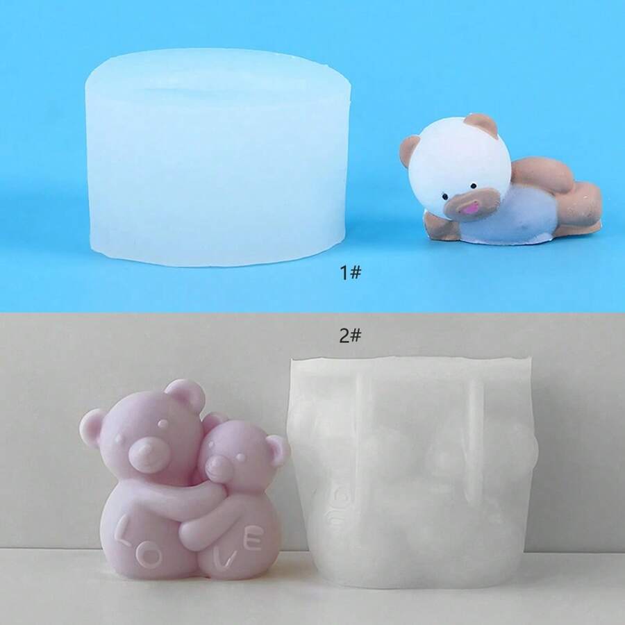 Recline Hugging Bear Silicone Mold, Minimalist And Multipurpose