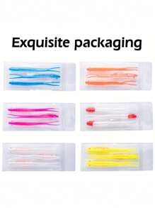 GOTURE Goture 3pcs Large Cuttail Fish, Forktail Fish Soft Lure, High Elastic TPR Material, Flexible, Durable, Realistic Swimming Action, For Saltwater Fishing