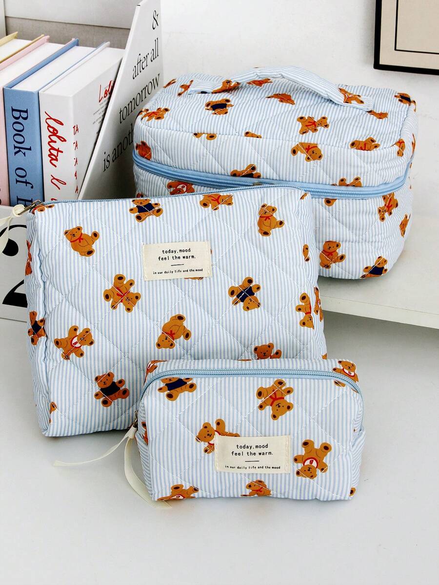 1 件/套 条纹可爱熊系带装饰 带拉链封口的多功能收纳手拿包 适用于化妆品、护肤品、护手霜、唇油、指甲油、手机、耳机、卫生巾、硬币、小物品 优雅的 Ins 风格 大容量化妆包 便携式旅行化妆包 化妆品收纳袋 化妆包 化妆盒 盥洗包 钱包袋 卫生棉条袋 送给妈妈、姐妹、老师和朋友的礼物 周年纪念礼物 婚礼 伴娘礼物 学校用品 旅行必需品 化妆包 节日必需品 化妆包 化妆品收纳袋 节日 冬季豹纹腊肠犬 女士礼物 - 藍色 - 查看 1