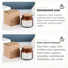 Wooden Stopper Brown Bottle Aroma Candle, Handmade Soy Wax Candle In Teacup, Smokeless, Home Fragrance & Women's Scented Candle Gift For Birthday, Valentine's Day, Mother's Day, Easter, Wedding, Festivals Gifts Graduation