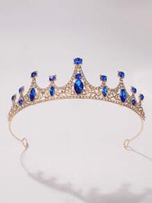 1 件女孩水晶手工公主头饰皇冠头饰，花童生日发饰 - 彩色 - 查看 19