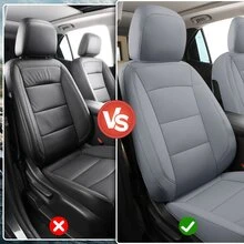 GXT Fit Chevy Equinox Seat Covers Premier, LS, LT, L, RS 2017 2018 2019 2020 2021 2022, Premium Water-Resistant Faux Leather Custom Fit Seat Covers Protector Cushion For Selected Equinox (Grey)(Applicable To Fuel Vehicles) - 5 Seats In Total (two Seats In the Front Row + Three Seats In the Back Row) - View 8