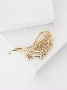 女士时尚水钻花朵胸针 植物胸针 礼服套装别针配饰 派对宴会礼物 - Flower - 查看 4