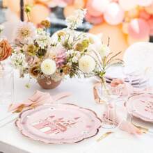 25-Pack Pink Princess Castle Paper Plates – 9" Disposable Decorative Dinner Plates For Party Tableware & Celebration Decor - Hồng - Xem 4