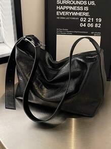 Minimalist Solid Color Fashionable Women's Crossbody Bag, New Solid Color Shoulder Bag, High-End Soft Surface Adjustable Shoulder Strap Commuting Bag, Foldable Leisure Large Capacity Storage Shopping Bag, Multi-Functional Lightweight Storage Bag For Travel, Suitable For Gifting Friends For Shopping, Dating, Business Trips, And Business Purposes