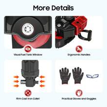 Eatssode 52CC 2-Stroke Garden Tree Digger, Tree Digging Machine, Portable Excavator With Petrol Engine, Tree Digging Machine With Petrol Engine - Black - View 7