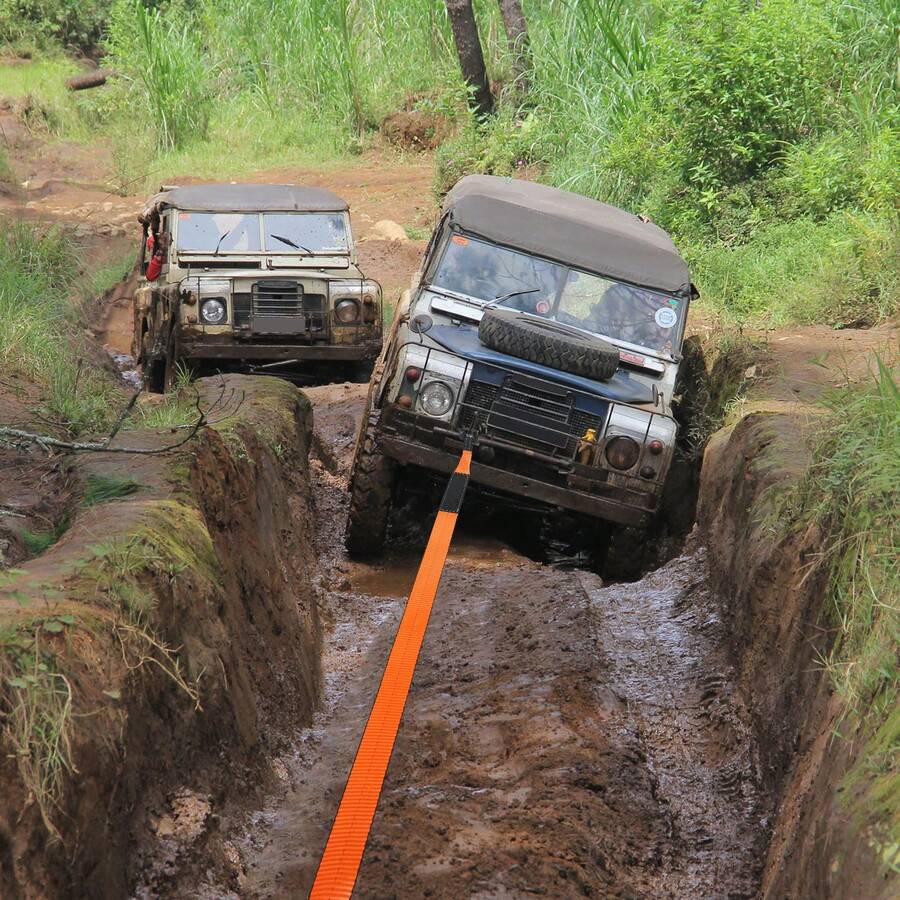 Off-Road Recovery Kit, 3" X 30', Heavy Duty Winch Recovery Kit With 30,000 Lbs Tow Strap, 44,092 Lbs D-Ring Shackles, Shackle Receiver And Storage Bag, For ATVs, Jeeps, Off-Road Vehicles, Trucks, 4 To 8 Pcs - 5 PCs - View 1