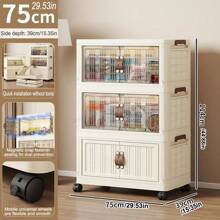 5/4/3/2/1 Layer Storage Cabinet, Home Folding Wardrobe, Clothes Organizer, Snack Cabinet, Baby/Kids Storage, No Assembly Required - Multicolor - View 22