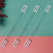 1/3pcs Set Bra Strap Extender, Adjustable Metal Buckle, Solid Color Polyamide Elastic Non-Slip Shoulder Strap Clips, Black, White, Beige, Lingerie Accessories Summer Cooling,Beach,Travel