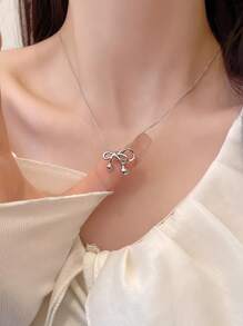 1pc colar com pingente de laço de contas elegante e moderno, adequado para mulheres usarem casualmente, em festas e festivais