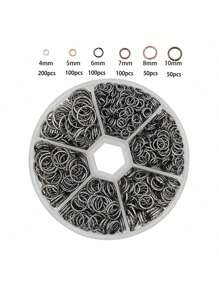 [Conector de colgante fácil de usar] 600 anillos de salto abiertos de acero inoxidable - Conector de colgante de anillo abierto, para hacer joyas DIY, collares, pulseras, suministros para pequeños negocios - , fácil de usar, versátil y duradero