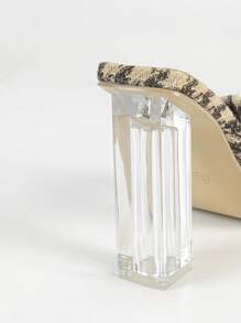 Sandales à talons hauts cristallins polyvalents pour femmes