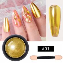 镜面粉 - 激光全息香槟金、奢华金、超光泽金属美甲粉 - 彩色 - 查看 15